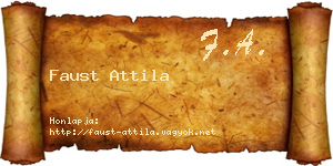 Faust Attila névjegykártya