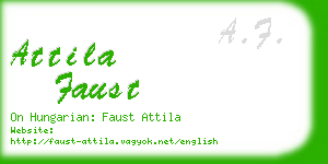 attila faust business card